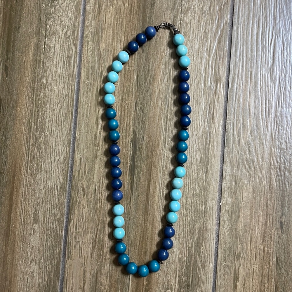 Shades of Blue Beaded Necklace